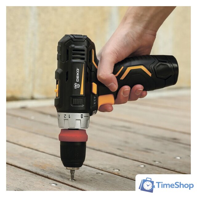 Ударная дрель-шуруповерт Deko GCD12DU3 SET4 063-4038 (с 2-мя АКБ, кейс, набор оснастки) - Изображение №5 — Интернет-магазин Time-Shop