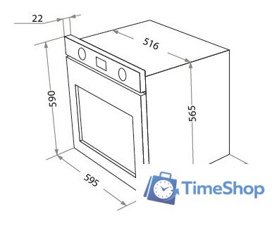 Электрический духовой шкаф HOMSair OES657BK - Изображение №2 — Интернет-магазин Time-Shop