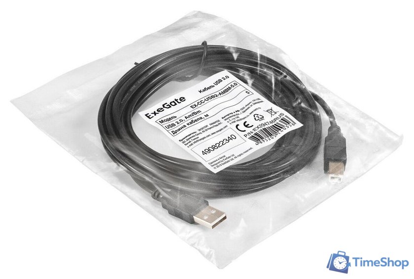 Кабель ExeGate EX-CC-USB2-AMBM-5.0 - Изображение №2 — Интернет-магазин Time-Shop