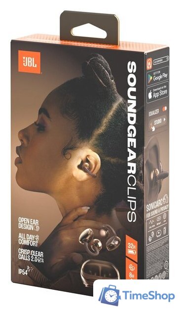 Наушники JBL Soundgear Clips (коричневый) - Изображение №5 — Интернет-магазин Time-Shop