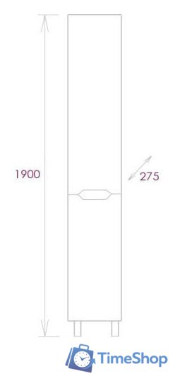  Onika Шкаф-пенал Айленд 30 403081 (белый) - Изображение №6 — Интернет-магазин Time-Shop