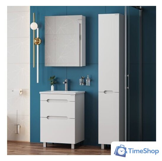  Onika Шкаф-пенал Айленд 30 403081 (белый) - Изображение №2 — Интернет-магазин Time-Shop