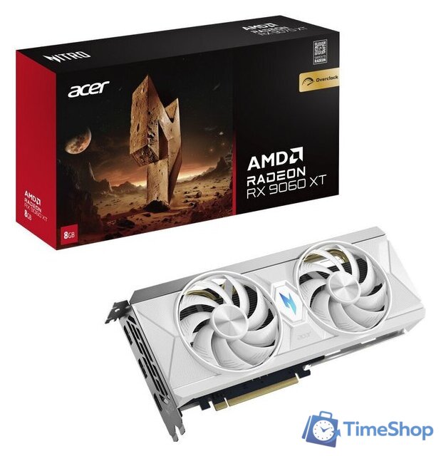 Видеокарта Acer Nitro Radeon RX 9060 XT White OC 8GB DP.Z4UWW.P02 - Изображение №8 — Интернет-магазин Time-Shop
