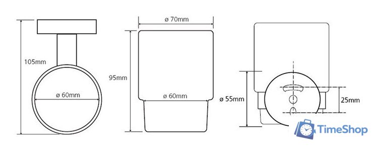 Набор для туалета Bemeta Omega 204601 - Изображение №3 — Интернет-магазин Time-Shop