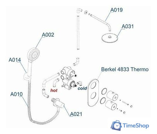 Душевая система  Wasserkraft A16031 Thermo - Изображение №3 — Интернет-магазин Time-Shop
