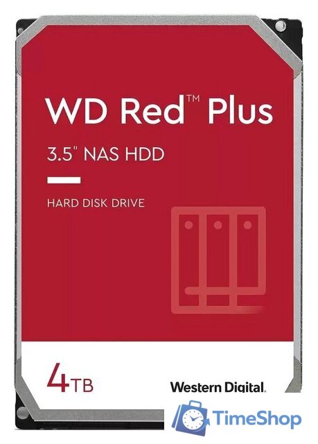 Жесткий диск WD Red Plus 4TB WD40EFPX - Изображение №1 — Интернет-магазин Time-Shop