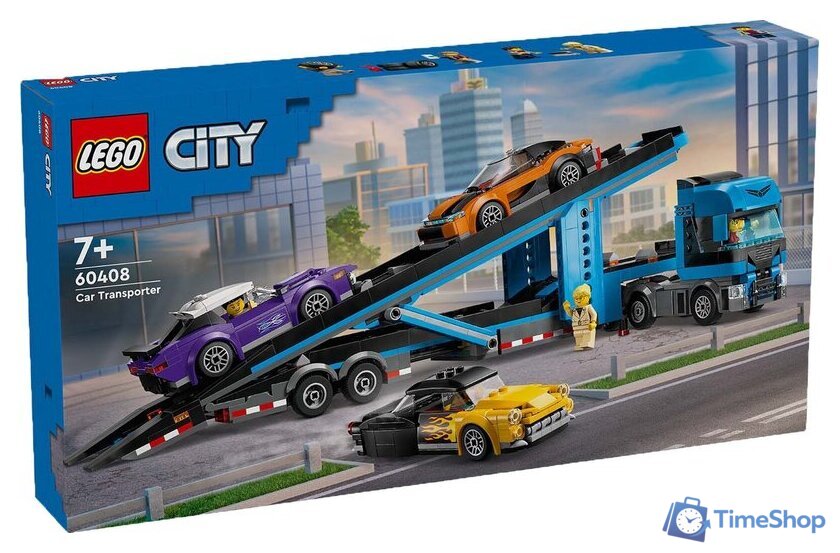 Конструктор LEGO City 60408 Грузовик-автовоз со спортивными автомобилями - Изображение №1 — Интернет-магазин Time-Shop