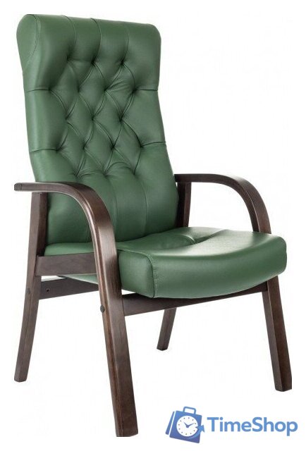Офисное кресло Бюрократ T-9928WALNUT-CF/GN (зеленый) - Изображение №1 — Интернет-магазин Time-Shop