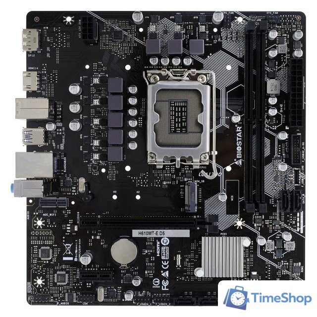 Материнская плата BIOSTAR H610MT-E D5 - Изображение №1 — Интернет-магазин Time-Shop