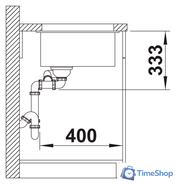 Кухонная мойка Blanco Rotan 340/160-U 526096 (черный) - Изображение №5 — Интернет-магазин Time-Shop