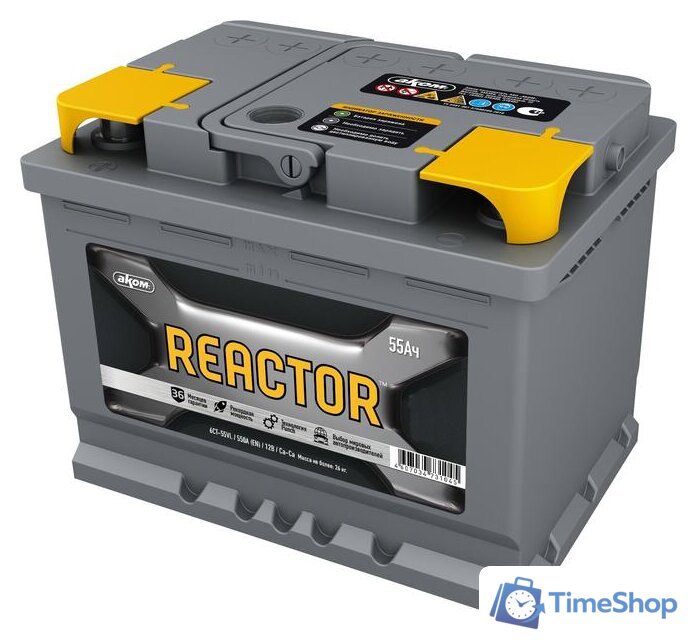 Автомобильный аккумулятор AKOM Reactor 6СТ-55 (55 А·ч) - Изображение №1 — Интернет-магазин Time-Shop