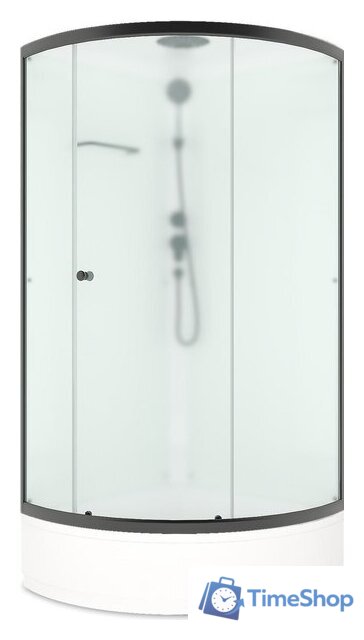 Душевая кабина Domani-Spa Simple 99 Mid 90x90 DS01Sm99MWM00.Gt-V1.2-Black - Изображение №1 — Интернет-магазин Time-Shop