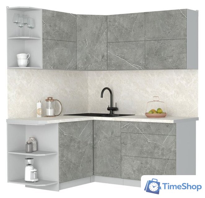 Кухонный модуль Интерлиния Мила Матте 1.5x1.8 А (керамика/керамика/опал светлый) - Изображение №1 — Интернет-магазин Time-Shop