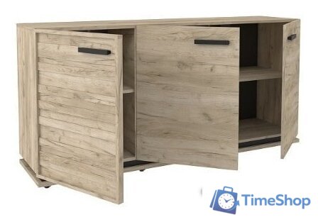 Тумба Глазов Oslo 5 (дуб серый craft/черный) - Изображение №2 — Интернет-магазин Time-Shop