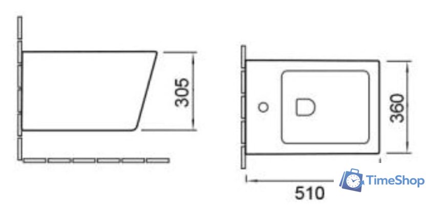 Биде SantiLine SL-5054MB - Изображение №2 — Интернет-магазин Time-Shop