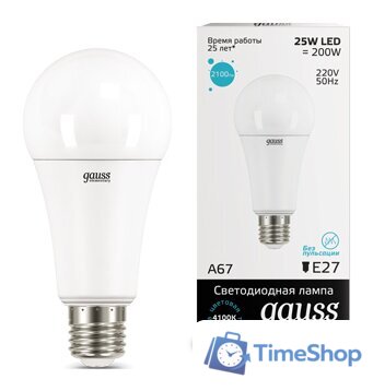 Светодиодная лампочка Gauss A67 25 Вт 4100K 73225 - Изображение №1 — Интернет-магазин Time-Shop
