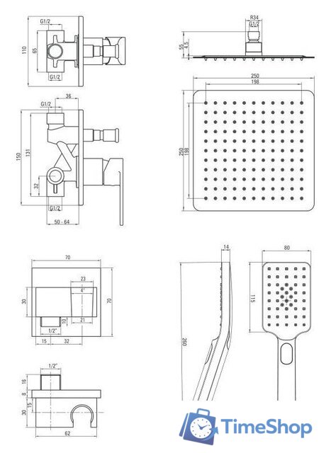 Душевая система  Deante Alpinia NAC 09LP - Изображение №2 — Интернет-магазин Time-Shop
