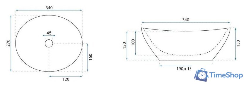 Умывальник Rea Sofia mini (белый/золотистый) - Изображение №5 — Интернет-магазин Time-Shop