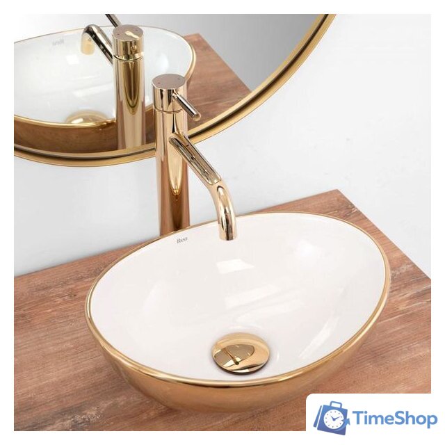 Умывальник Rea Sofia mini (белый/золотистый) - Изображение №2 — Интернет-магазин Time-Shop
