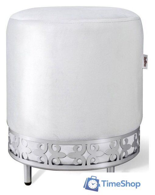 Пуфик Sheffilton SHT-B20-1 (серое облако/хром лак) - Изображение №1 — Интернет-магазин Time-Shop