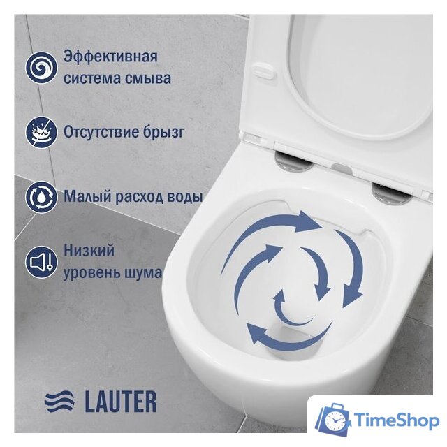 Унитаз подвесной Lauter Vortex 2110830VP - Изображение №3 — Интернет-магазин Time-Shop