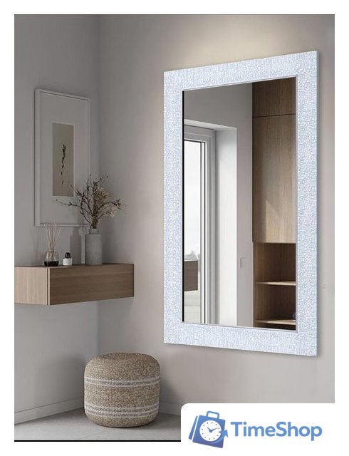 Зеркало Декарт Настенное в раме 8Л1666 (белый перламутр) - Изображение №2 — Интернет-магазин Time-Shop