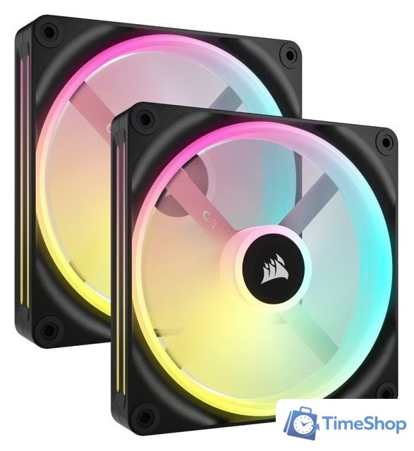 Комплект вентиляторов для корпуса с контроллером Corsair iCUE LINK QX140 RGB Dual Pack + Hub CO-9051004-WW - Изображение №1 — Интернет-магазин Time-Shop