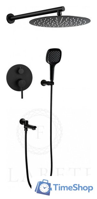 Душевая система  Filarete Roun FL1026 (черный матовый) - Изображение №1 — Интернет-магазин Time-Shop