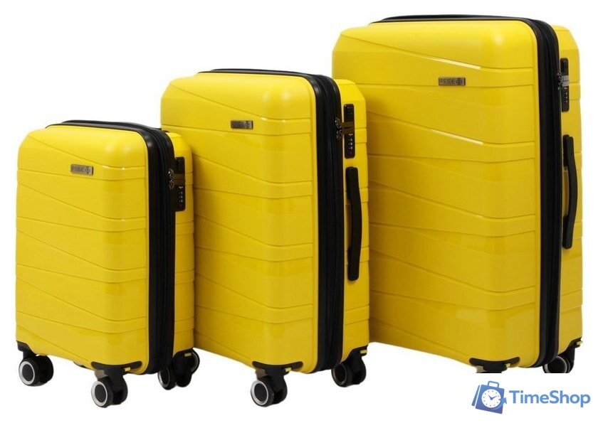 Чемодан-спиннер Pride РР-201 (M, желтый) - Изображение №11 — Интернет-магазин Time-Shop