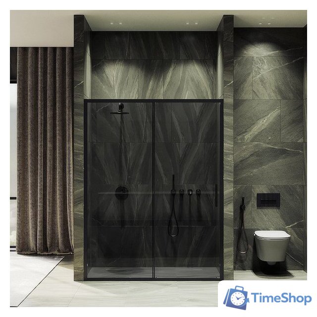 Душевая дверь MaybahGlass 195x120 MGD-1284-6 (графит/черный) - Изображение №3 — Интернет-магазин Time-Shop