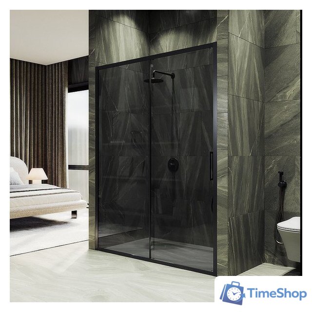 Душевая дверь MaybahGlass 195x120 MGD-1284-6 (графит/черный) - Изображение №2 — Интернет-магазин Time-Shop