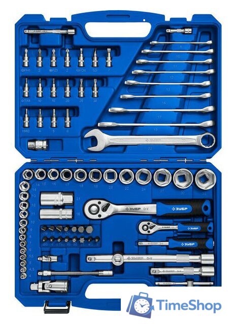 Универсальный набор инструментов Зубр 27635-H82_z01 (82 предмета) - Изображение №1 — Интернет-магазин Time-Shop