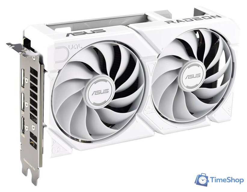 Видеокарта ASUS Dual Radeon RX 9060 XT 16GB GDDR6 White Edition DUAL-RX9060XT-16G-WHITE - Изображение №1 — Интернет-магазин Time-Shop