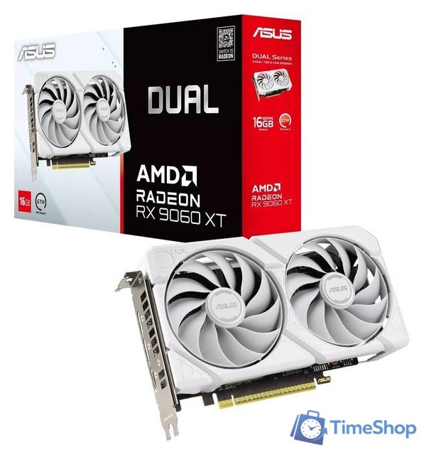 Видеокарта ASUS Dual Radeon RX 9060 XT 16GB GDDR6 White Edition DUAL-RX9060XT-16G-WHITE - Изображение №13 — Интернет-магазин Time-Shop