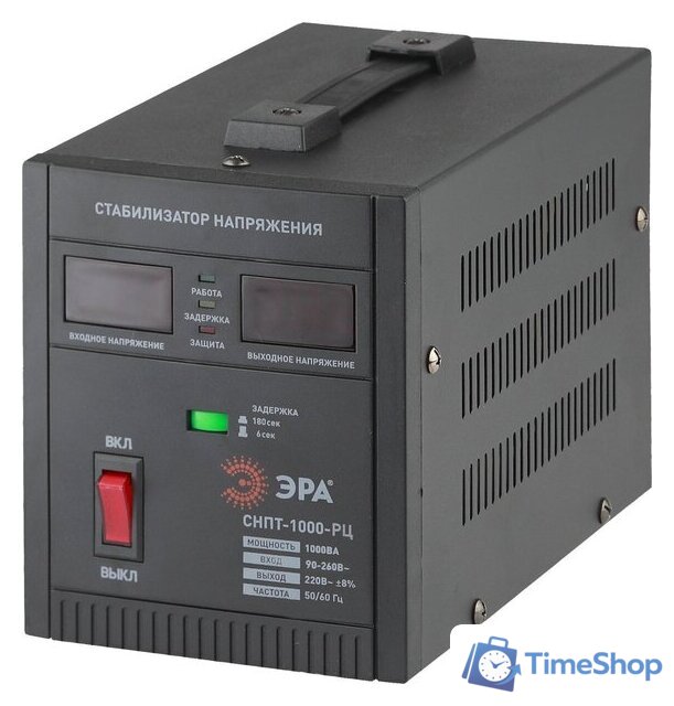 Стабилизатор напряжения ЭРА СНПТ-1000-РЦ Б0035294 - Изображение №1 — Интернет-магазин Time-Shop