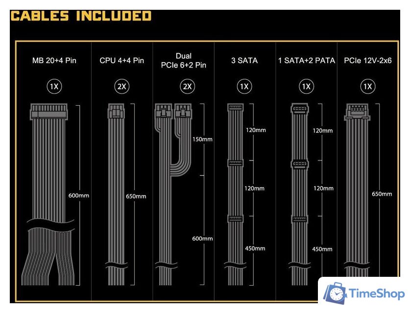Блок питания ASRock Challenger 850W CL-850G - Изображение №6 — Интернет-магазин Time-Shop