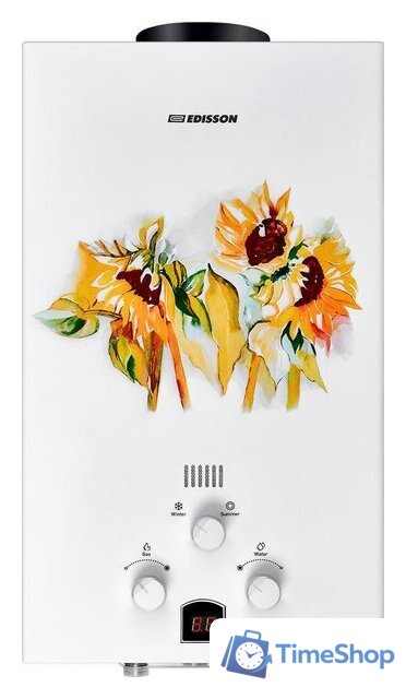 Газовая колонка Edisson E 20 GD (подсолнухи) - Изображение №1 — Интернет-магазин Time-Shop
