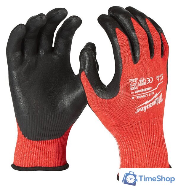 Перчатки хозяйственные Milwaukee Cut level 3/C 10/XL 4932471422 - Изображение №1 — Интернет-магазин Time-Shop