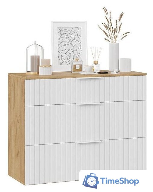 Тумба для обуви Трия Хилтон комбинированная Исп.2.3 (дуб крафт золотой/белый матовый) - Изображение №1 — Интернет-магазин Time-Shop