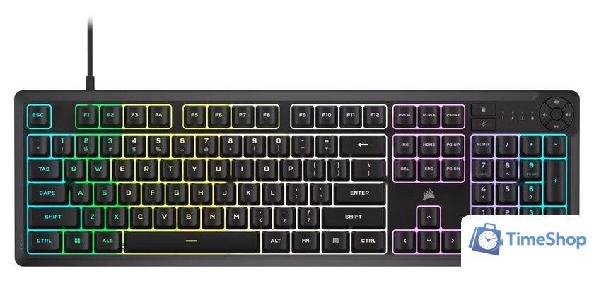 Клавиатура Corsair K55 Core RGB (черный, нет кириллицы) - Изображение №1 — Интернет-магазин Time-Shop