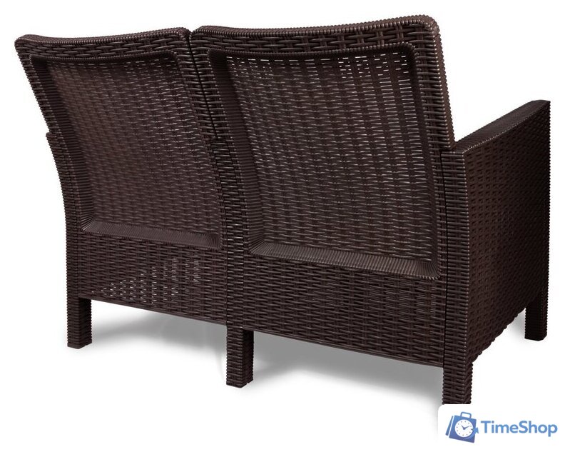 Скамейка ВПМ Ротанг 2-х местный 6199037 (темно-коричневый) - Изображение №3 — Интернет-магазин Time-Shop