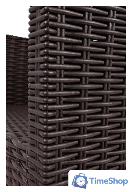 Скамейка ВПМ Ротанг 2-х местный 6199037 (темно-коричневый) - Изображение №5 — Интернет-магазин Time-Shop