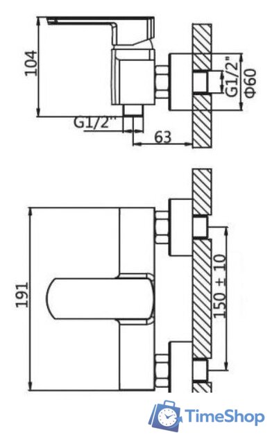 Смеситель AV Engineering AVHLN5-A096-699 - Изображение №2 — Интернет-магазин Time-Shop