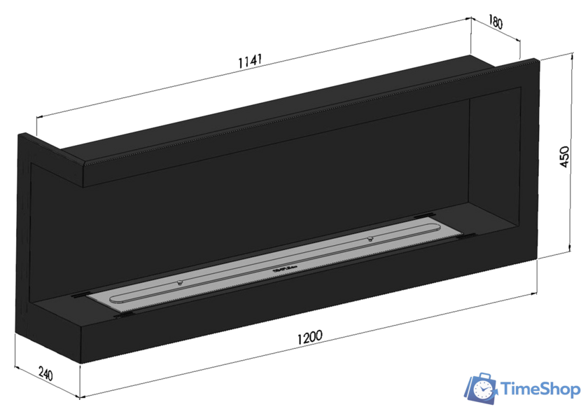Биокамин SimpleFire Corner 1200 L - Изображение №6 — Интернет-магазин Time-Shop