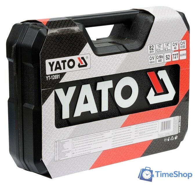 Универсальный набор инструментов Yato YT-12691 (82 предмета) - Изображение №3 — Интернет-магазин Time-Shop