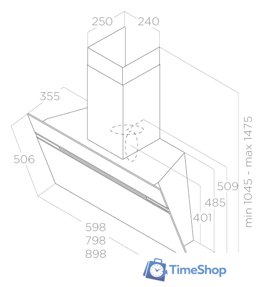 Кухонная вытяжка Elica Stripe IX/A/90/LX PRF0100993C - Изображение №4 — Интернет-магазин Time-Shop