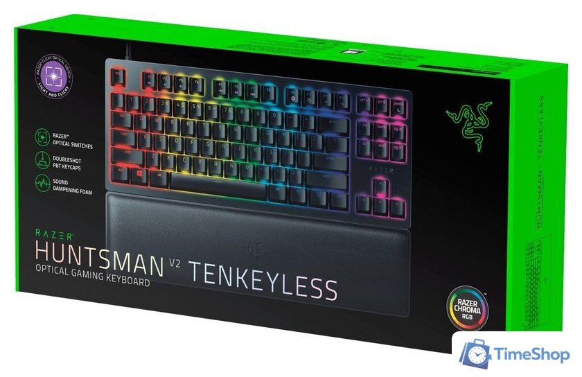 Клавиатура Razer Huntsman V2 TKL (Purple Switch) - Изображение №5 — Интернет-магазин Time-Shop