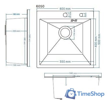 Кухонная мойка Schtoff Best Silver 6050 - Изображение №9 — Интернет-магазин Time-Shop