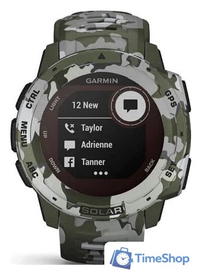 Умные часы Garmin Instinct Solar Camo Edition (лишайник) - Изображение №7 — Интернет-магазин Time-Shop