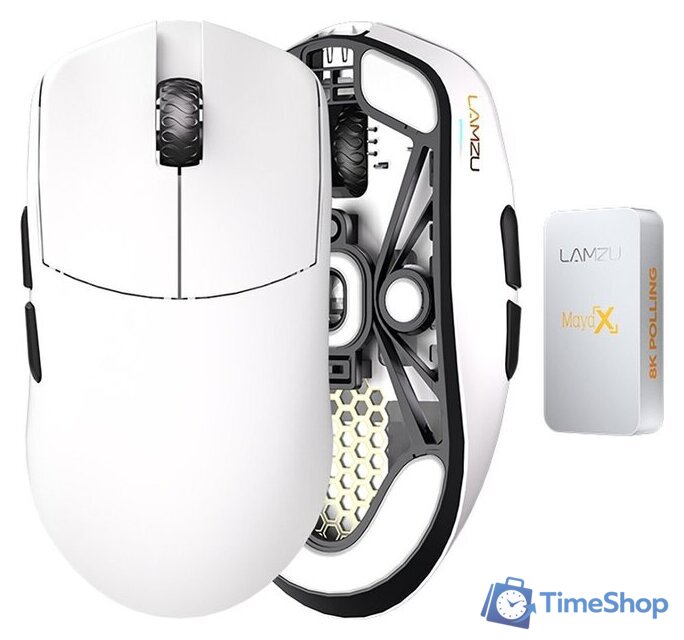 Игровая мышь Lamzu Maya X (белый) - Изображение №2 — Интернет-магазин Time-Shop